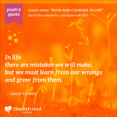Faith and Courage In Life, Inspirational Poem