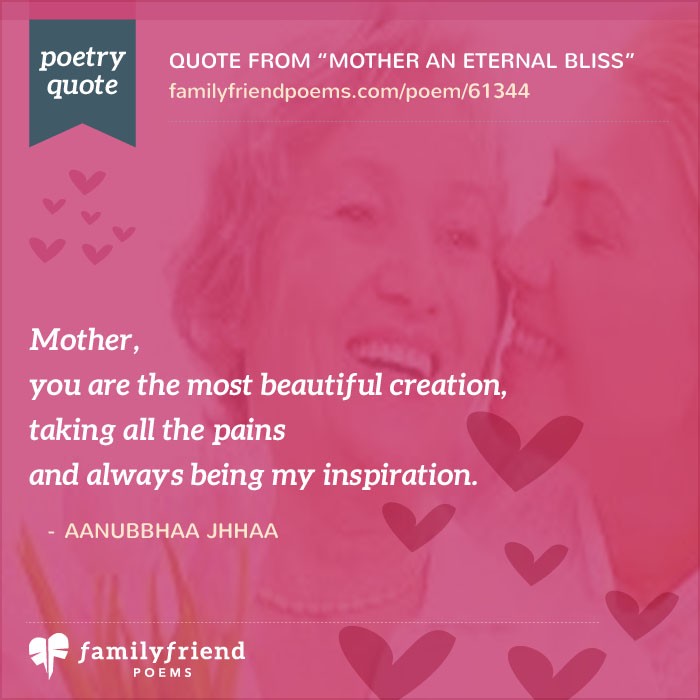 Tribute Poem To A Mother's Love, Mother An Eternal Bliss